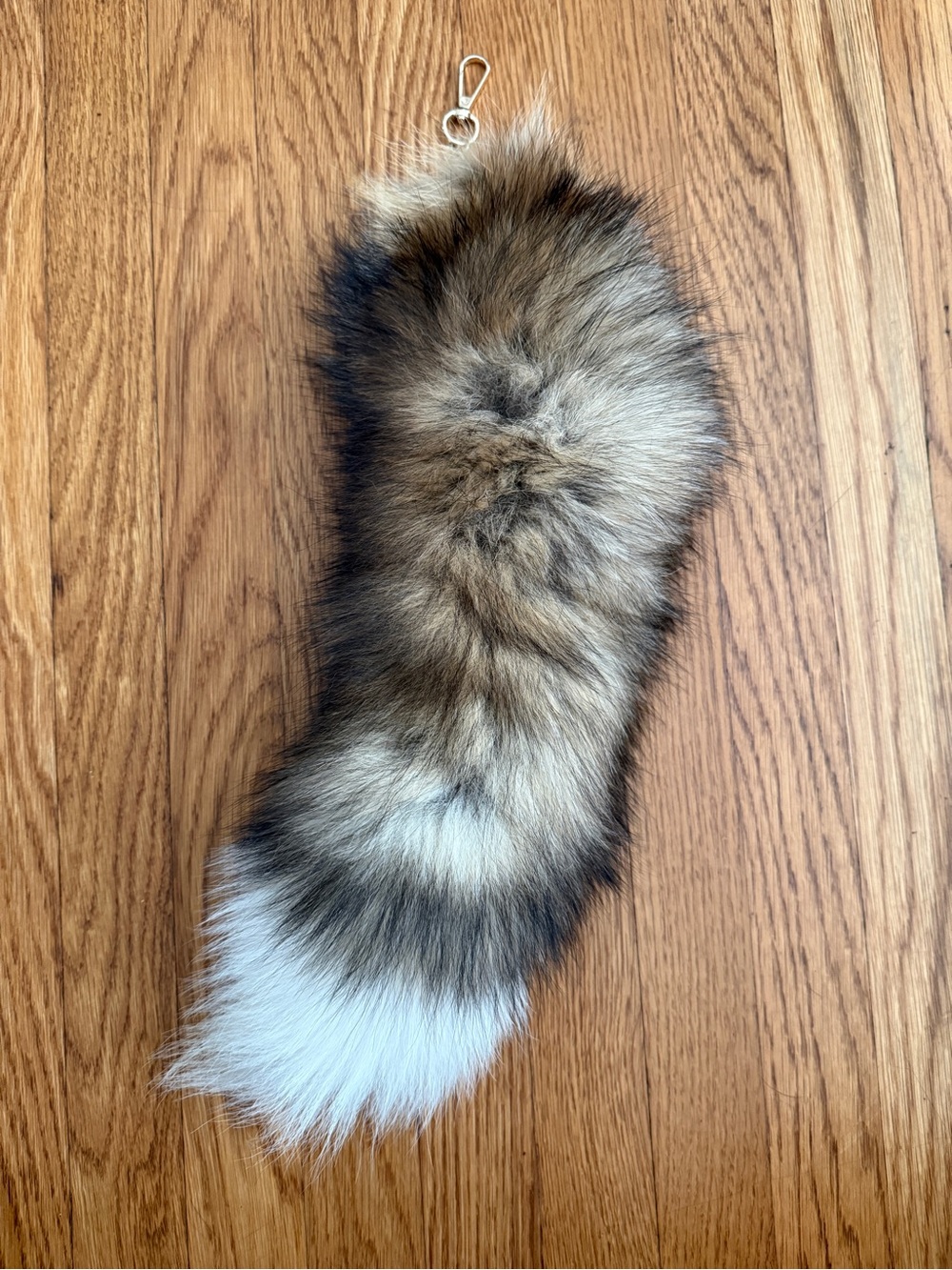 Fix tail fur authentic taxidermy bag charm